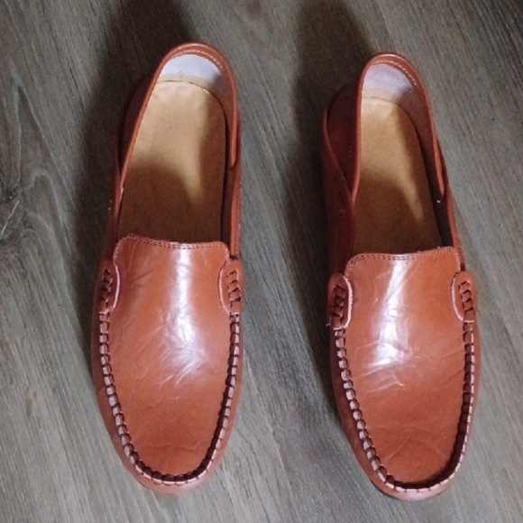 🐾Men's Brown/red Loafers - Picture 2 of 4